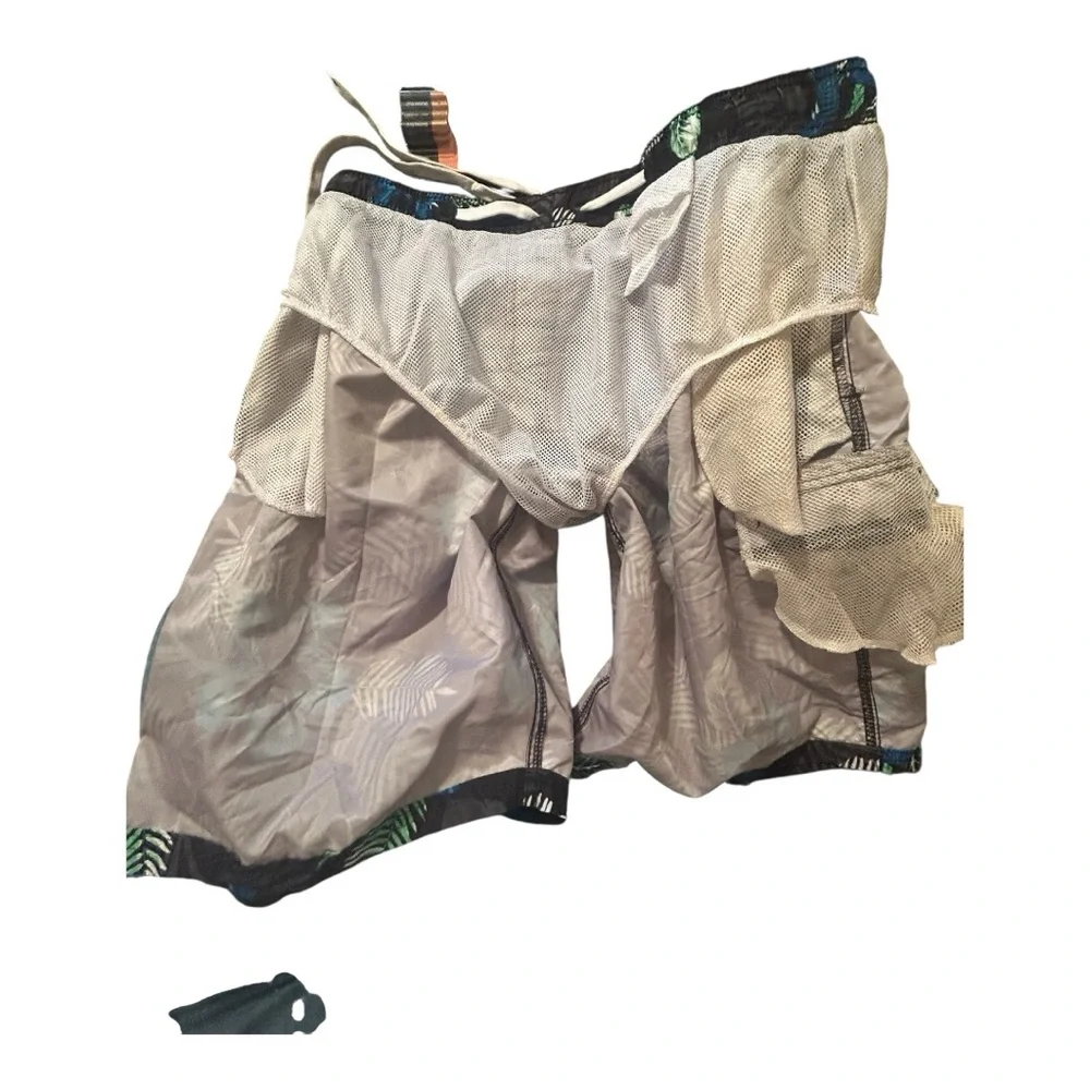 Kanu Surf Black and Blue Floral Men's Board Shorts